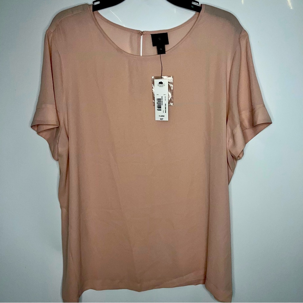 NWT Worthington women size XL rose smoke blouse